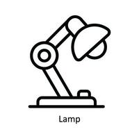 lamp vector schets icoon ontwerp illustratie. keuken en huis symbool Aan wit achtergrond eps 10 het dossier