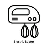 elektrisch klopper vector schets icoon ontwerp illustratie. keuken en huis symbool Aan wit achtergrond eps 10 het dossier