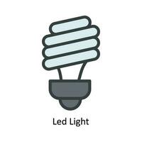 LED licht vector vullen schets icoon ontwerp illustratie. natuur en ecologie symbool Aan wit achtergrond eps 10 het dossier