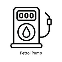 benzine pomp vector schets icoon ontwerp illustratie. natuur en ecologie symbool Aan wit achtergrond eps 10 het dossier