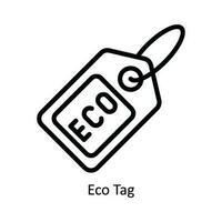 eco label vector schets icoon ontwerp illustratie. natuur en ecologie symbool Aan wit achtergrond eps 10 het dossier