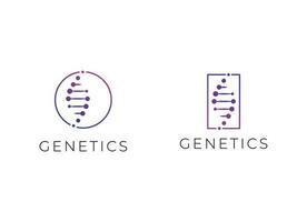 dna logo ontwerp sjabloon icoon voor wetenschap technologie vector