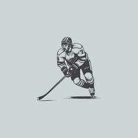 hockey speler silhouet nhl sport- spel vector reeks ontwerp