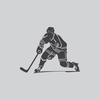 hockey speler silhouet nhl sport- spel vector reeks ontwerp