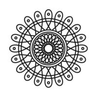 bloemen mandala vintage decoratieve lijn stijlicoon vector