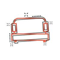 vector tekenfilm sofa icoon in grappig stijl. bankstel teken illustratie pictogram. sofa bedrijf plons effect concept.