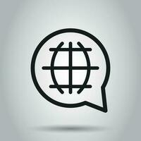 Kiezen of verandering taal icoon. vector illustratie. bedrijf concept wereldbol wereld communicatie pictogram.