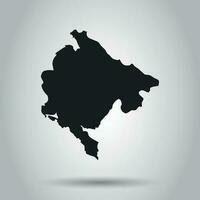 Montenegro vector kaart. zwart icoon Aan wit achtergrond.
