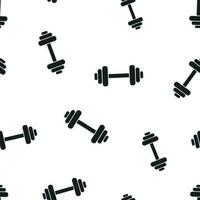 halter geschiktheid Sportschool icoon naadloos patroon achtergrond. bedrijf concept vector illustratie. barbell bodybuilding sport symbool patroon.