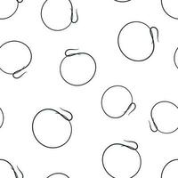 hand- getrokken kattebelletje cirkels lijn schetsen icoon naadloos patroon achtergrond. bedrijf concept vector illustratie. circulaire kattebelletje tekening symbool patroon.
