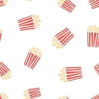 popcorn icoon naadloos patroon achtergrond. bedrijf concept vector illustratie. popcorn symbool patroon.