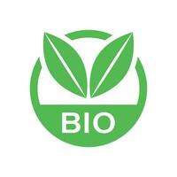 bio etiket insigne vector icoon in vlak stijl. eco biologisch Product postzegel illustratie Aan wit geïsoleerd achtergrond. eco natuurlijk voedsel concept.