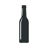 bier fles icoon in vlak stijl. alcohol fles illustratie Aan wit geïsoleerd achtergrond. bier, wodka, wijn concept. vector