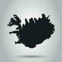 IJsland vector kaart. zwart icoon Aan wit achtergrond.