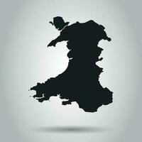 Wales vector kaart. zwart icoon Aan wit achtergrond.