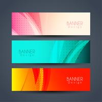 Abstracte elegante geplaatste banners vector