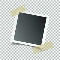 foto kader met Zelfklevend plakband, Aan geïsoleerd achtergrond. voor uw fotografie en afbeelding. vector illustratie