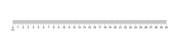 heerser 30 centimeter icoon in vlak stijl. meter meten instrument vector illustratie Aan wit geïsoleerd achtergrond. heerser bedrijf concept.