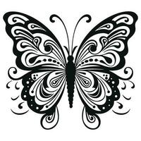vlinder silhouet logo vector