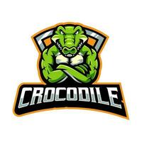 krokodil atletisch club vector logo concept geïsoleerd Aan wit achtergrond