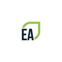 brief ea logo groeit, ontwikkelt, natuurlijk, biologisch, gemakkelijk, financieel logo geschikt voor uw bedrijf. vector