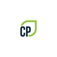 brief cp logo groeit, ontwikkelt, natuurlijk, biologisch, gemakkelijk, financieel logo geschikt voor uw bedrijf. vector