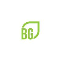 brief bg logo groeit, ontwikkelt, natuurlijk, biologisch, gemakkelijk, financieel logo geschikt voor uw bedrijf. vector