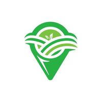 punt boerderij logo ontwerp vector sjabloon. boerderij logo concept