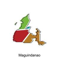 vector kaart van maguindanao modern schets, hoog gedetailleerd vector Filippijnen kaart illustratie vector ontwerp sjabloon