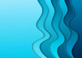 helder blauw materiaal elegant golven abstract achtergrond vector