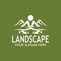 gemakkelijk natuur landschap logo vector illustratie