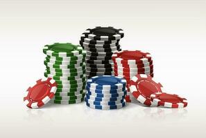 3d realistisch vector icoon set. casino poker stack van chips. geïsoleerd Aan wit achtergrond.