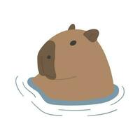 capibara single schattig vector
