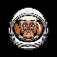 illustratie astronaut aap, premium vector