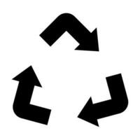 recycle vector glyph icoon voor persoonlijk en reclame gebruiken.