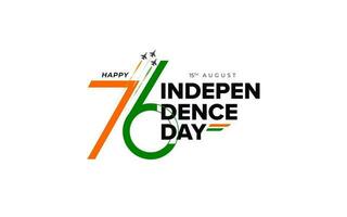 gelukkig Indisch onafhankelijkheid dag vector groet met belettering