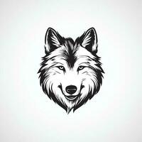 vos hoofd logo icoon, vos gezicht vector illustratie
