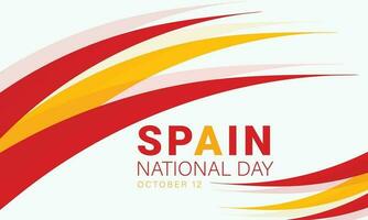 Spanje nationaal dag. achtergrond, banier, kaart, poster, sjabloon. vector illustratie.