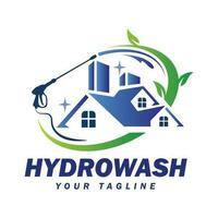 hydrowas logo ontwerp sjabloon. druk het wassen elegent logo ontwerp. vector