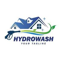 hydrowas logo ontwerp sjabloon. druk het wassen elegent logo ontwerp. vector