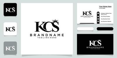 kcs brief creatief modern elegant logo ontwerp met bedrijf kaart ontwerp premie vector