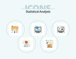 statistisch analyse vlak icoon pak 5 icoon ontwerp. online. financiën. Product. e-commerce. uitbreiding vector