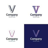 brief v groot logo pak ontwerp creatief modern logos ontwerp voor uw bedrijf vector