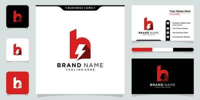 brief h donder logo vector ontwerp icoon illustratie