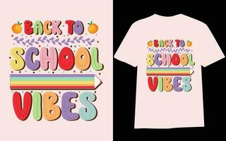 terug naar school- t-shirt ontwerp, eerste dag Bij school- , honderd dagen van school, typografie t-shirt ontwerp voor kinderen. vector