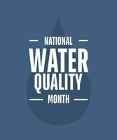 nationaal water kwaliteit maand vector