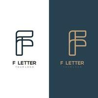 luxe eerste brief f logo illustratie voor uw bedrijf vector