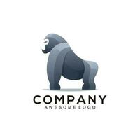 logo illustratie gorilla helling kleurrijk stijl vector