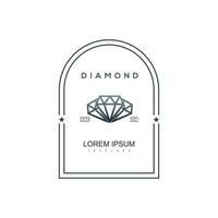 diamant wijnoogst logo vector