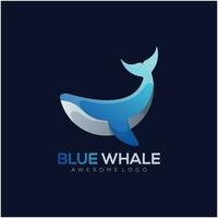 elegant kleurrijk walvis logo helling vector